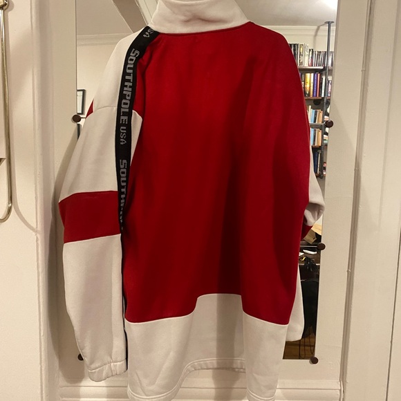 “Vintage” Southpole Women's Red and White Sweatshirt - Picture 3 of 3